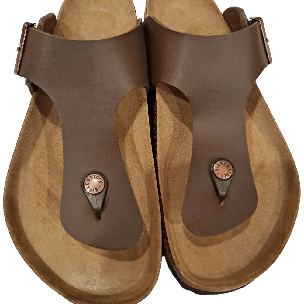 Birkenstock Ramses Dark Brown Birko Flor Thong Sandals Women's sz10 Men'… - Picture 7 of 7